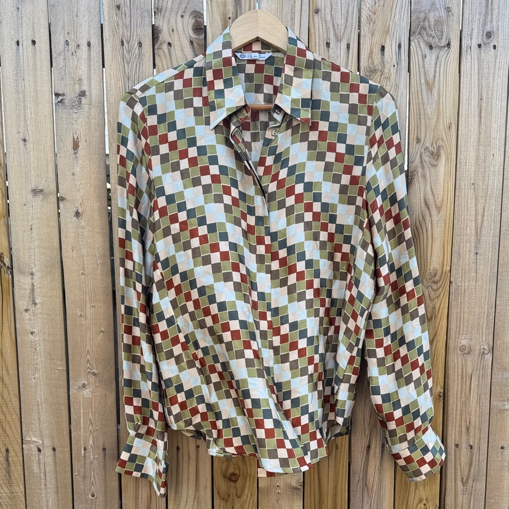 Vintage loro piana silk blouse